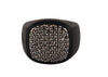 David Yurman  Black Titanium Black Diamond Streamline Signet Ring