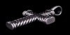 Chevron Cross Pendant Sterling Silver with Black Diamonds