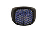 David Yurman  Black Titanium Blue Diamond Streamline Signet Ring