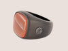 David Yurman Men's Exotic Red Stone Ring in Black Titanium