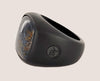 David Yurman Men's Exotic Stone Ring with Pietersite in Black Titanium