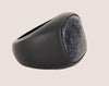 David Yurman Men's Exotic Stone Ring with Pietersite in Black Titanium