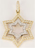 Star of David Two-Tone Pendant with Diamonds