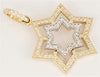 Star of David Two-Tone Pendant with Diamonds