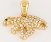 Unbranded Tiger Pendant  14K Yellow Gold with Diamonds