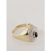 Vintage Two Tone 14K Gold Ring with 0.5ct Sapphire and Diamond