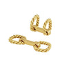 David Yurman Rare Cable 18 Karat Yellow Gold Cufflinks