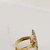 Vintage Flower Ring CZ  in 18k Yellow Gold