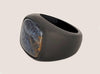 David Yurman Men's Exotic Stone Ring with Pietersite in Black Titanium