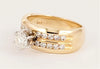 Band Ring in 14K Yellow Gold with Diamonds