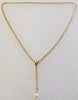 Cartier 18k Yellow Gold Akoya Cultured Pearl & Diamond Lariat Necklace 18.5''