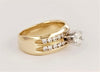 Band Ring in 14K Yellow Gold with Diamonds