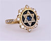 Hand Made Star of David ring with diamonds