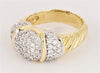 Rare David Yurman Diamond Cluster Ring- pave Diamonds 18 K Yellow Gold