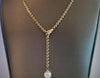 Cartier 18k Yellow Gold Akoya Cultured Pearl & Diamond Lariat Necklace 18.5''