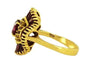 18K Yellow Gold Ballerina Ring with Rubies and Diamonds in 18K Yellow Gold