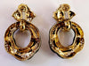 David Webb 18K Yellow Gold & Black Enamel Diamond Clip-On Earrings