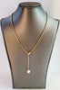 Cartier 18k Yellow Gold Akoya Cultured Pearl & Diamond Lariat Necklace 18.5''