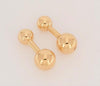 Tiffany and Co Solid Yellow Gold Ball Cufflinks 1.10 Inch Long