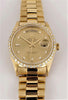 Rolex 18 Karat Gold With Diamond Bezel President circa 1980's with Original Box