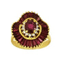 18K Yellow Gold Ballerina Ring with Rubies and Diamonds in 18K Yellow Gold