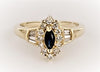 Sapphire & Dia Ring Yellow Gold