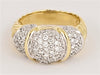 Rare David Yurman Diamond Cluster Ring- pave Diamonds 18 K Yellow Gold