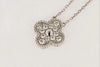 Vintage Alhambra Pendant Necklace 18KW Gold with diamonds