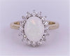 Unbranded Opal Ring with diamonds in 14K Gold