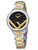 Fendi Run Away Two Tone Black Dial F711121000