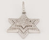 Star Shape  Pendant in 14 k white Gold  with Diamonds