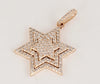 Star Shape Pendant in 14k Rose Gold with Diamonds