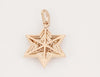 Star Shape Pendant in 14k Rose Gold with Diamonds