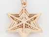 Star Shape Pendant in 14k Rose Gold with Diamonds