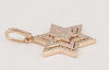 Star Shape Pendant in 14k Rose Gold with Diamonds