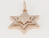 Star Shape Pendant in 14k Rose Gold with Diamonds