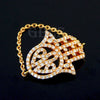 Special Design 18k/.750 Rose Gold Hamsa Chain Ring