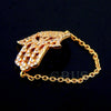 Special Design 18k/.750 Rose Gold Hamsa Chain Ring