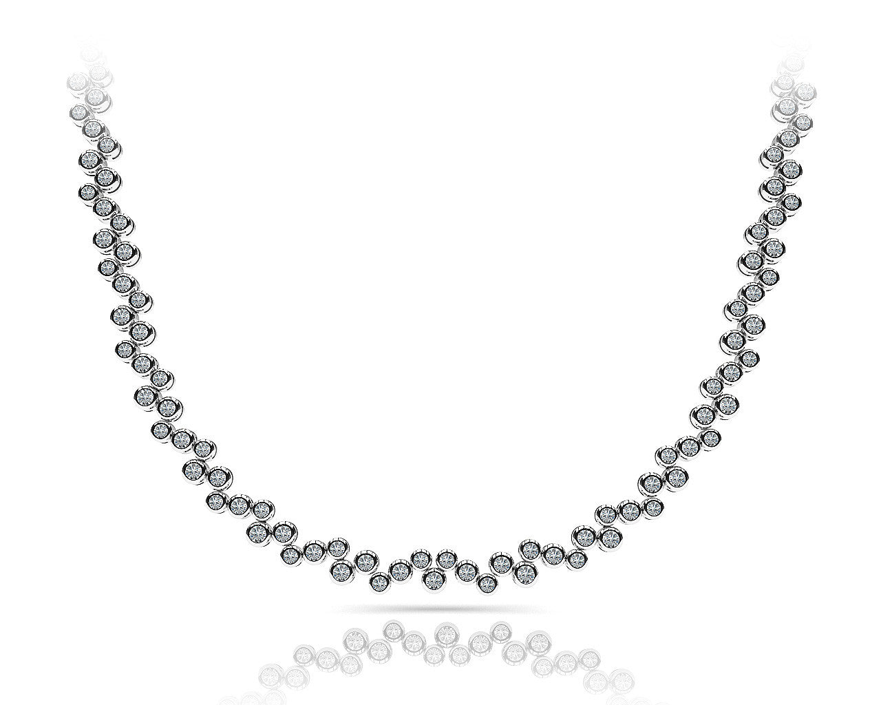 Stunning Crown Necklace with a Unique Silver Chain Design Two Tone