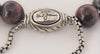 David Yurman Sterling Silver Red Tiger's Eye Spiritual Bead Bracelet 8mm