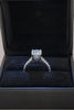 Vera Wang 14K White gold engagement ring with round brilliant diamond