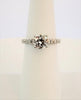 Vera Wang 14K White gold engagement ring with round brilliant diamond