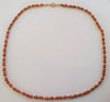 Women Coral Beaded Chain in 14k Yellow Gold 17'' Long