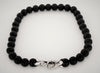 David Yurman  Sterling Silver Spiritual black matte onyx beaded bracelet