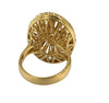 Vintage Big Signet 14K Yellow Gold Ladies Ring