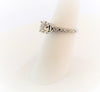 Vera Wang 14K White gold engagement ring with round brilliant diamond